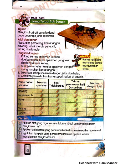 Pratonton muka 1 lembaran Uji Kaji Sains Tahun 5 — Sains Tahun 5