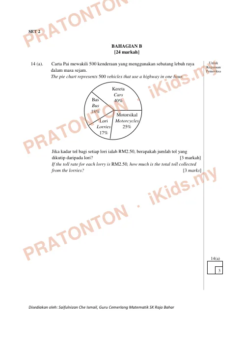 Pratonton muka 7 lembaran Ujian Akhir Sesi Akademik — Matematik Tahun 5 (Set 2) — Matematik Tahun 5