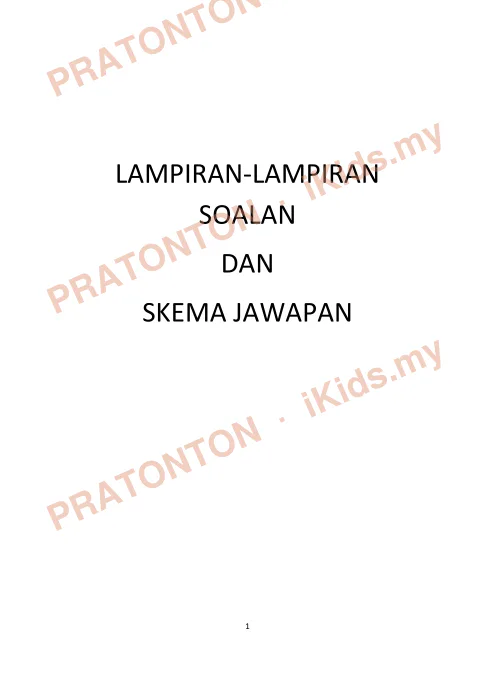 Pratonton muka 1 lembaran Ujian Akhir Tahun KSSR — Bahasa Arab Tahun 5 (Set 1, Versi B) — Pendidikan Islam Tahun 5