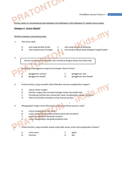 Pratonton muka 1 lembaran Ujian Akhir Tahun Pendidikan Kesihatan 15 — Pendidikan Kesihatan Tahun 4