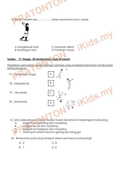 Pratonton muka 4 lembaran Ujian Akhir Tahun Pendidikan Kesihatan 18 — Pendidikan Kesihatan Tahun 4