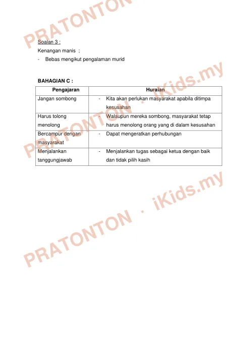 Pratonton muka 2 lembaran Ujian Akhir Tahun (Penulisan) — Bahasa Melayu Tahun 4