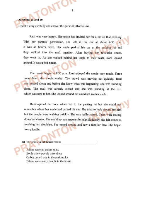 Pratonton muka 9 lembaran Ujian Bahasa Inggeris Tahun 5 — Penulisan Bahagian A (Set D) — Bahasa Inggeris Tahun 5