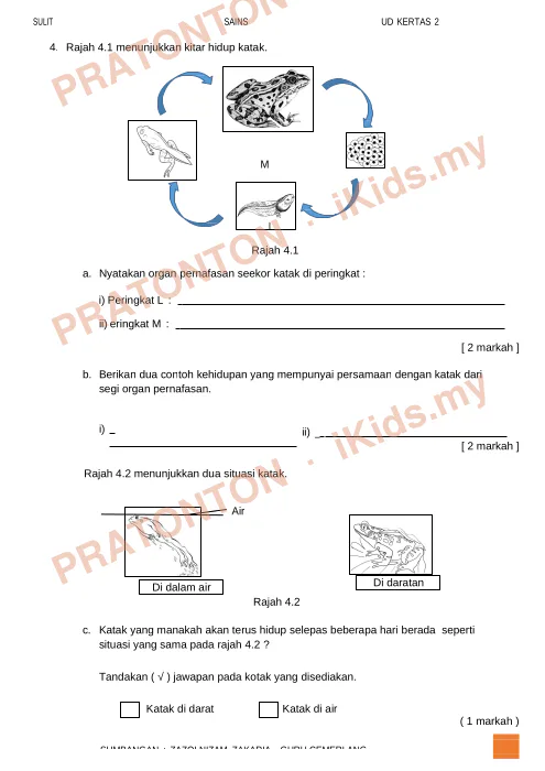 Pratonton muka 6 lembaran Ujian Diagnostik Tahun 6 2017 — Sains Kertas 2 — Sains Tahun 6