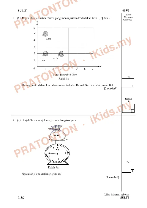 Pratonton muka 7 lembaran Ujian Percubaan UPSR 2017 — Matematik Kertas 2 (Set 2) — Matematik Tahun 6
