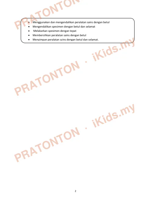Pratonton muka 2 lembaran Ujian Sains 2 — Sains Tahun 3