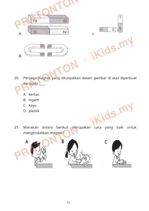 Pratonton muka 11 lembaran Ujian Sains 8 — Sains Tahun 3