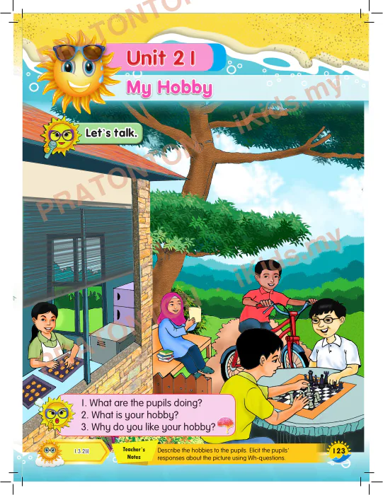 Pratonton muka 1 lembaran Unit 21 — Bahasa Inggeris Tahun 1