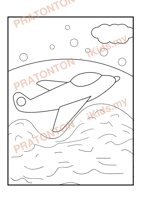 Pratonton muka 10 lembaran Vehicle Coloring Book For Kids — Mewarna Anak Istimewa