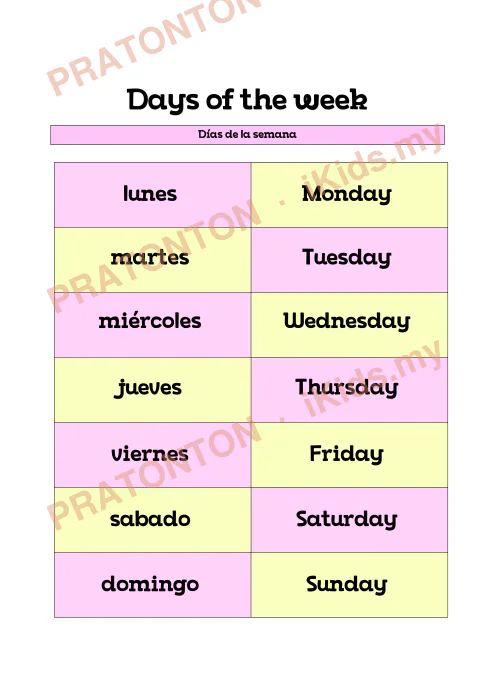 Pratonton muka 1 lembaran Weeks Poster — Bahasa Inggeris Anak Istimewa