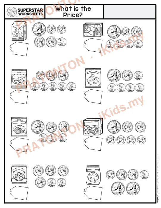 Pratonton muka 1 lembaran Westbrooks World Clip Art & Little Red’s Clip Art — Matematik Tahun 1