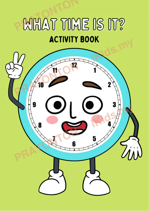 Pratonton muka 1 lembaran What Time Is It Activity Book Read and Draw — Matematik Anak Istimewa