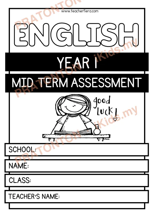 Pratonton muka 1 lembaran YEAR 1 — Bahasa Inggeris Tahun 1