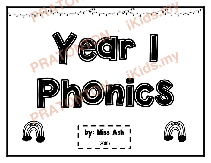 Pratonton muka 1 lembaran Year 1 — Bahasa Inggeris Tahun 1
