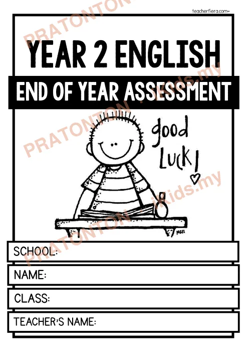 Pratonton muka 1 lembaran YEAR 2 ENGLISH — Bahasa Inggeris Tahun 2