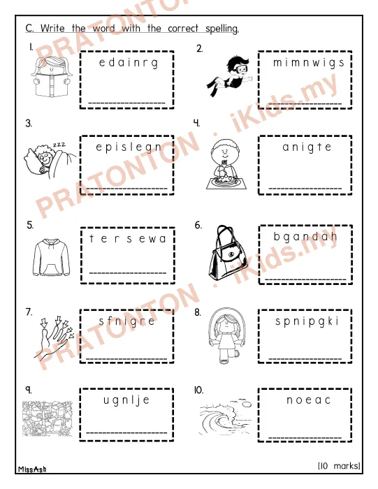 Pratonton muka 3 lembaran YEAR 2 PKSR 2 2018 — Bahasa Inggeris Tahun 2